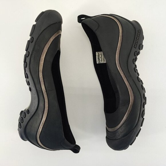 Merrell Woman's Plaza Ballet Black Leather Slip On Ortholite Shoes Size 8.5 - Picture 6 of 9